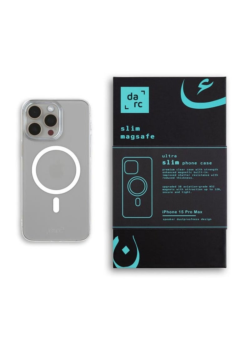 darc SLIM 15 Plus  Ultra-thin Transparent Protective Case with MagSafe  - Image 1