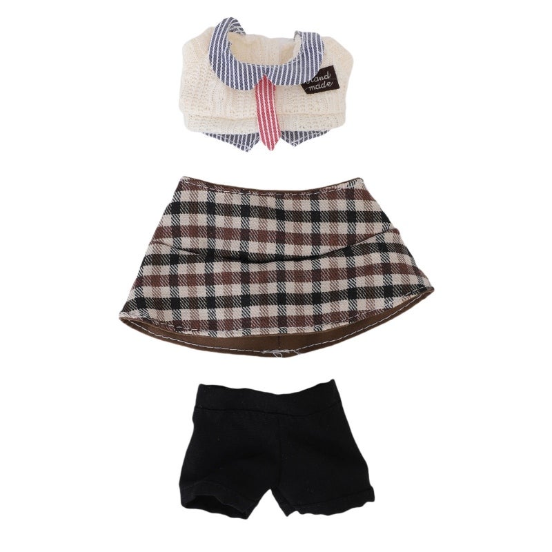 Hand Made 17cm Doll Clothes Set: Durable Fiber & Cloth Gentleman Outfit - Easy To Put On Comfortable Doll Hat Top Pants for Doll Collectors Enthusiasts Dressing Play Display - Image 1