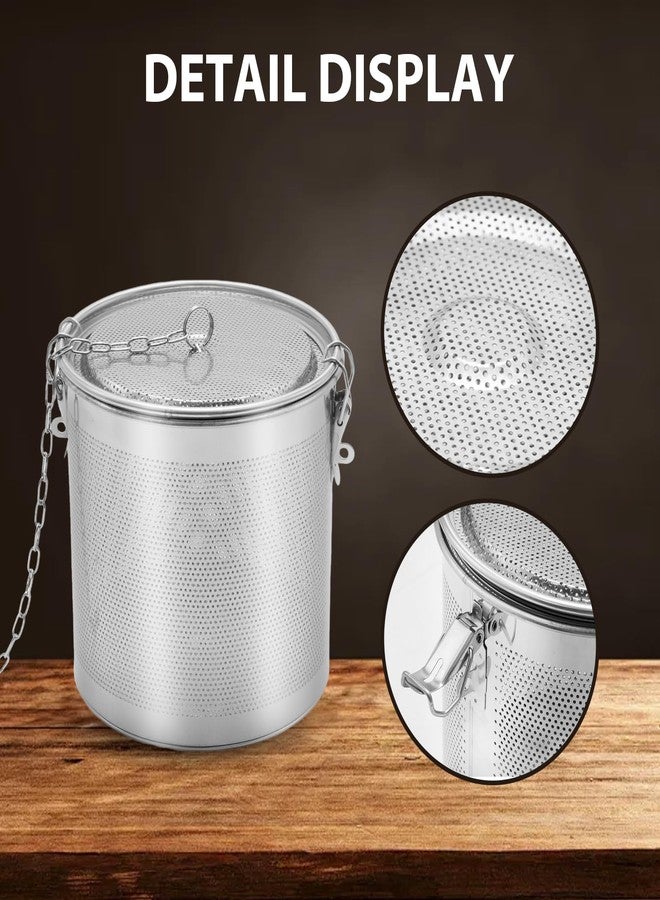 MDEOOSKY 0.86L Tea Ball Infuser, 3.94"L x 3.94"W x 4.33"H Seperation Basket Mesh Filter, Multifunctional Kitchen Tool for Brewing Tea Filtering Spices and Seasonings, Stainless Steel, 10x10x11cm - Image 5