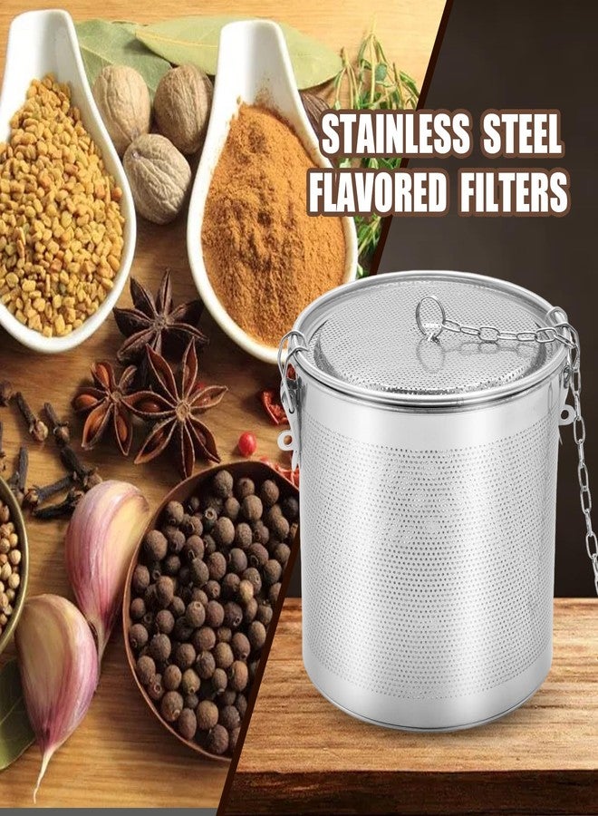 MDEOOSKY 0.86L Tea Ball Infuser, 3.94"L x 3.94"W x 4.33"H Seperation Basket Mesh Filter, Multifunctional Kitchen Tool for Brewing Tea Filtering Spices and Seasonings, Stainless Steel, 10x10x11cm - Image 4