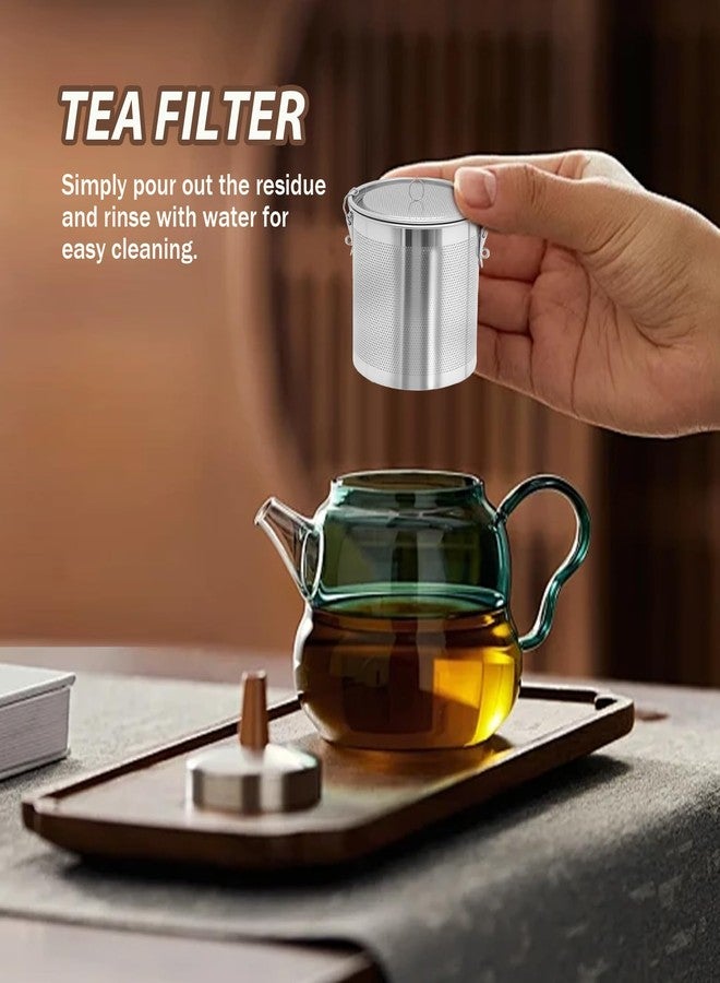 MDEOOSKY 0.86L Tea Ball Infuser, 3.94"L x 3.94"W x 4.33"H Seperation Basket Mesh Filter, Multifunctional Kitchen Tool for Brewing Tea Filtering Spices and Seasonings, Stainless Steel, 10x10x11cm - Image 3