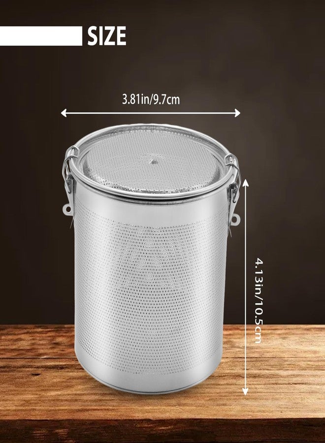 MDEOOSKY 0.86L Tea Ball Infuser, 3.94"L x 3.94"W x 4.33"H Seperation Basket Mesh Filter, Multifunctional Kitchen Tool for Brewing Tea Filtering Spices and Seasonings, Stainless Steel, 10x10x11cm - Image 2