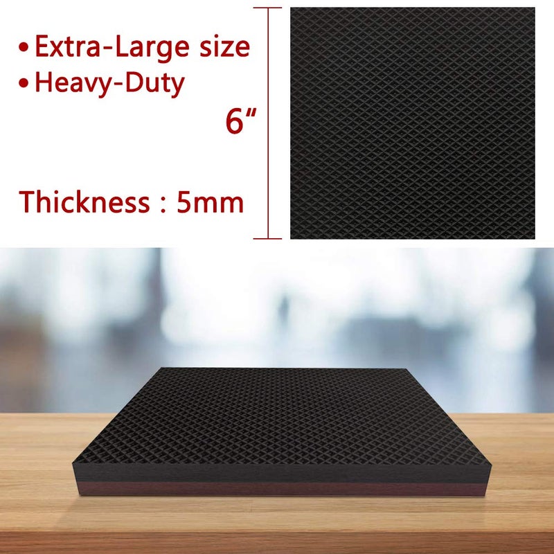 Yelanon Non Slip Furniture Pads -8pcs 6" Grippers Hardwood Floors, Non Skid for Furniture Legs,Self Adhesive Rubber Furniture Feet, Anti Slide Furniture Floors Protectors for Keep Couch Stoppers - Image 2
