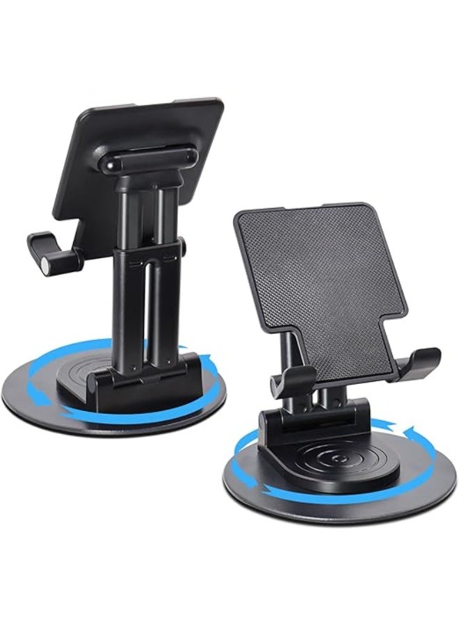360°Rotating Phone Holder for Desk, Portable & Foldable Cell Phone Stand for Office & Kitchen, Adjustable Tablet Stand for All Mobile Phones, iPhone, iPad, Nintendo Switch (Grey) - Image 5