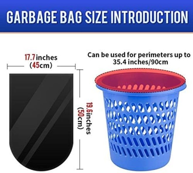 SWIHELP Drawstring Trash Bags 280 Counts Garbage Bags 15 Liters Plastic Trash Can Liners Waste Basket Bin  Liners - Image 5