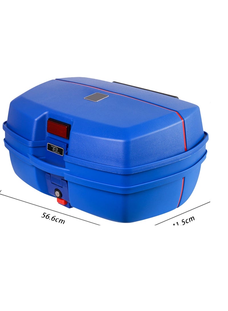 صندوق خلفي للدراجة النارية، حقيبة تخزين كبيرة مقاومة للماء مع مفتاحين