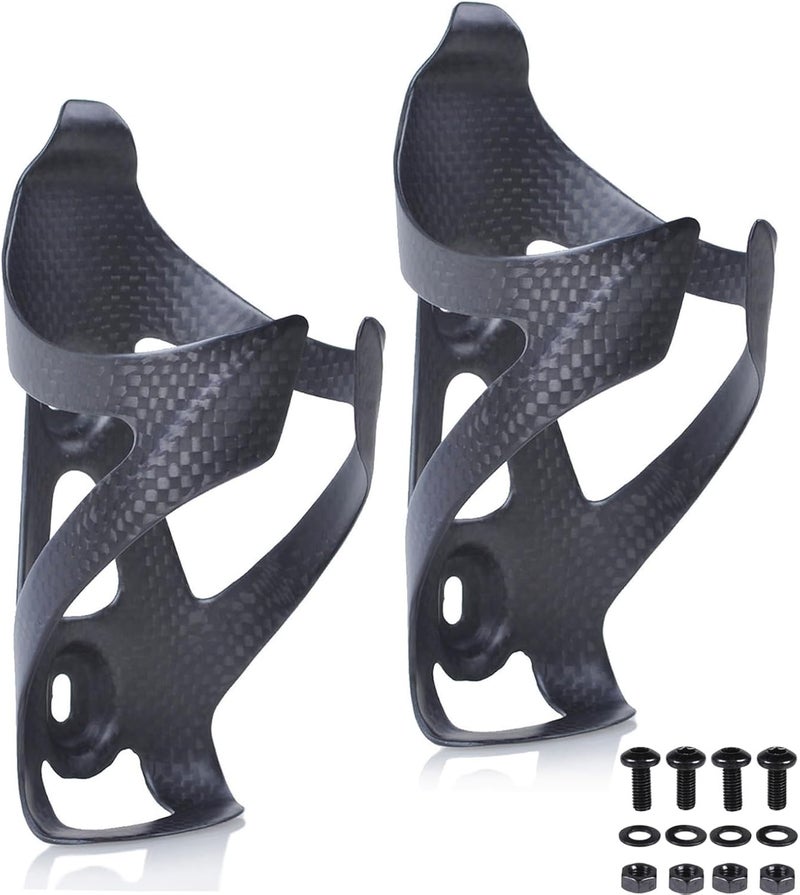 ThinkTop 2 Pack Ultra-Light Full Carbon Fiber Bicycle Bike Drink Water Bottle Cage Holder Brackets for Road Bike MTB Cycling - Image 2