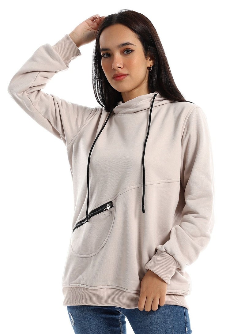 Caesar Woman Hoodie With Zipper Pocket  - Image 1