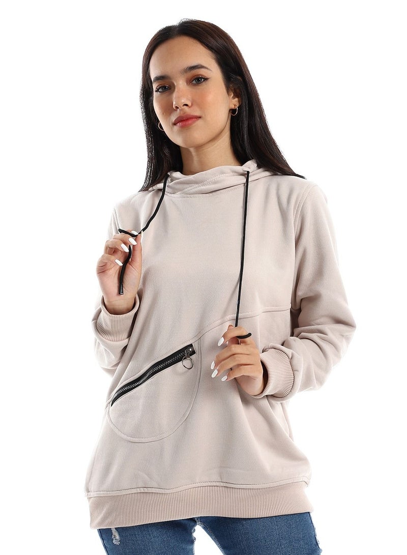 Caesar Woman Hoodie With Zipper Pocket  - Image 2