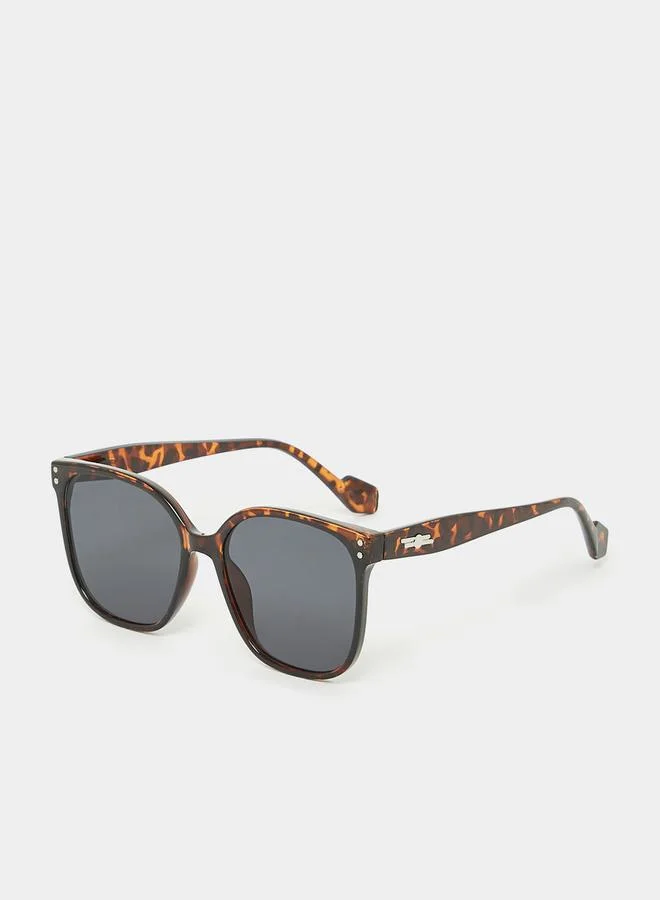 Styli Tortoise Square Frame Sunglasses