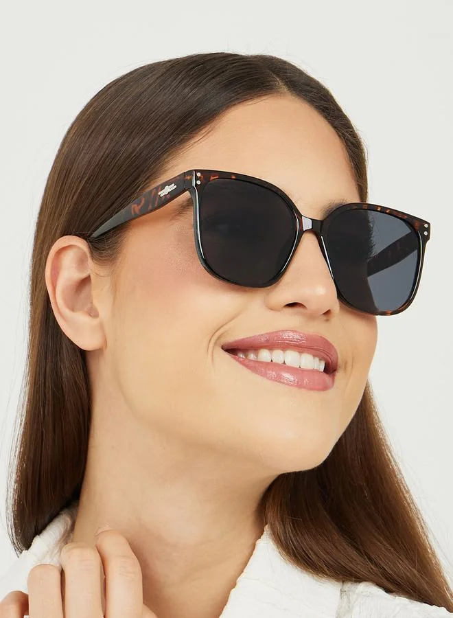 Styli Tortoise Square Frame Sunglasses