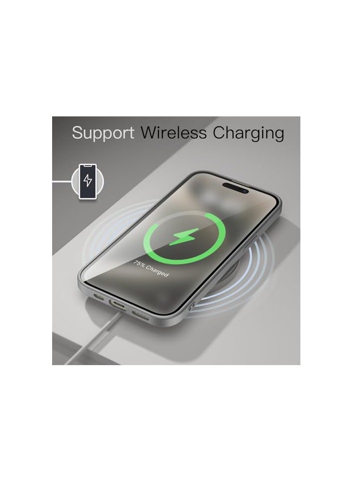 JETech Slim Case for iPhone 15 Pro 6.1-Inch with Camera Lens Full Cover Protection, Ultra-Thin Lightweight Matte Finish Minimalist Protective Phone Cover (Natural Titanium) - Image 2