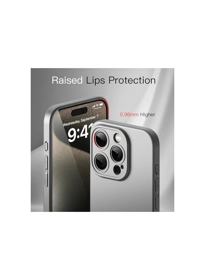JETech Slim Case for iPhone 15 Pro 6.1-Inch with Camera Lens Full Cover Protection, Ultra-Thin Lightweight Matte Finish Minimalist Protective Phone Cover (Natural Titanium) - Image 5