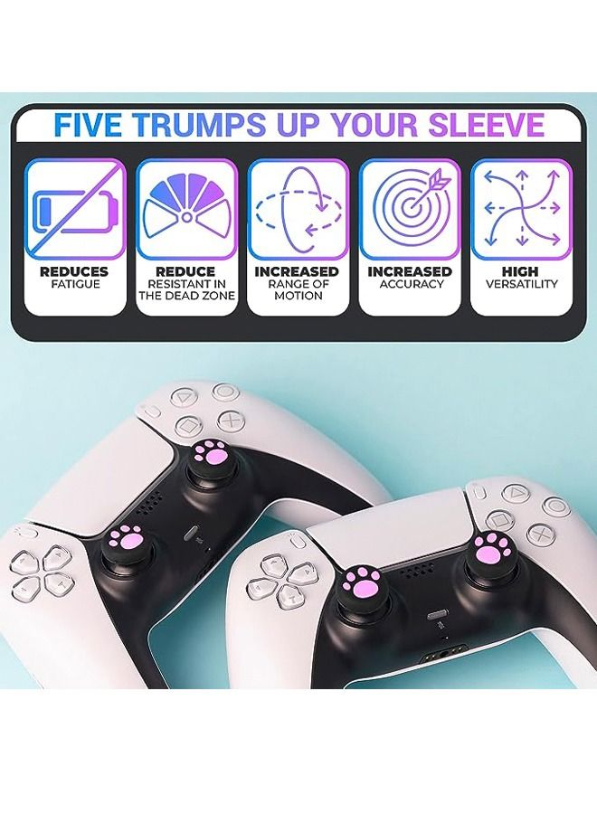 12Pcs Sony PS5/ PS4/PS3/PS2/XBOX ONE/ XBOX 360/SWITCH PRO/Steam DECK Pink Cat Dog Paw Game Accessory Thumb Stick Grips Cap Cover Joystick Thumbsticks Caps  - Image 3