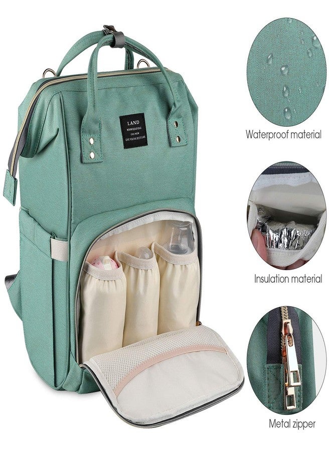 Winnies Diaper Bag For New Born Baby/Maternity Bags For Mother With Multi Compartments, Insulated Bottle Pockets (Green) - Image 3