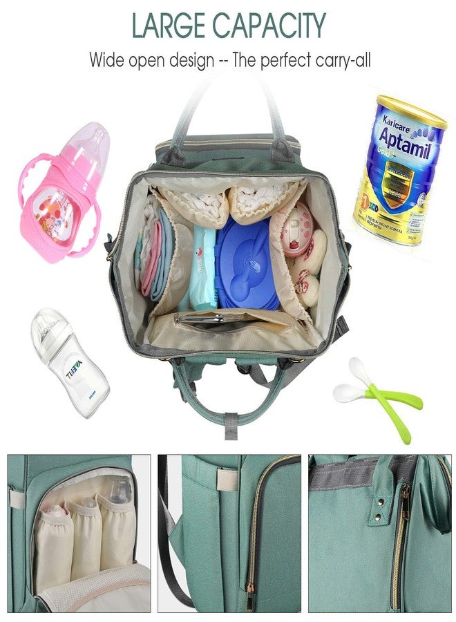 Winnies Diaper Bag For New Born Baby/Maternity Bags For Mother With Multi Compartments, Insulated Bottle Pockets (Green) - Image 5