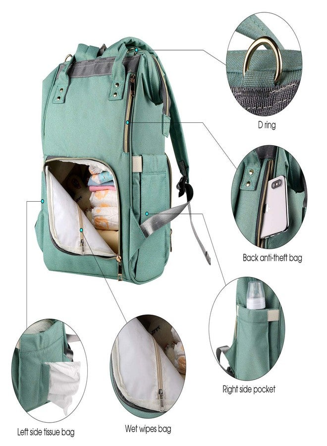 Winnies Diaper Bag For New Born Baby/Maternity Bags For Mother With Multi Compartments, Insulated Bottle Pockets (Green) - Image 4