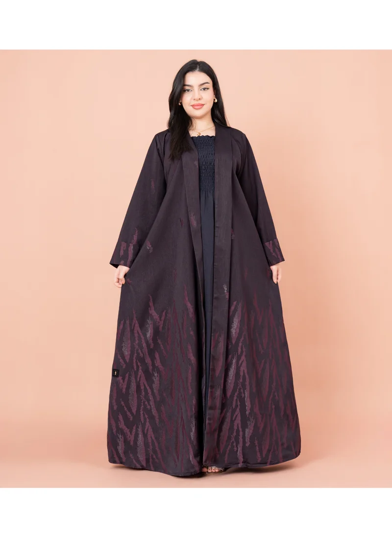IKKXA Elegant Stripes Printed Abaya