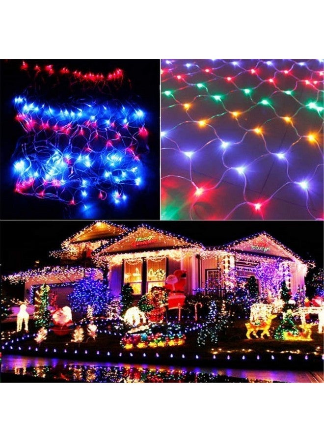 MIRADH Led Net Mesh String Lights/Led Lights for Home Decoration 9.8Ft X 6.6Ft 192 LEDs 8 Modes Warm White (3X2M Multicolor)(PVC),1 Meters - Image 2