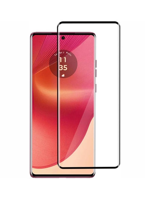 2 Pack Motorola Edge 50 Fusion 5G Screen Protector, 9H Tempered Glass Screen Protector for Motorola Edge 50 Fusion, Premium 3D Curved Edge Guard Film, Case Friendly, Anti-Scratch Film (Edge Adhesive)