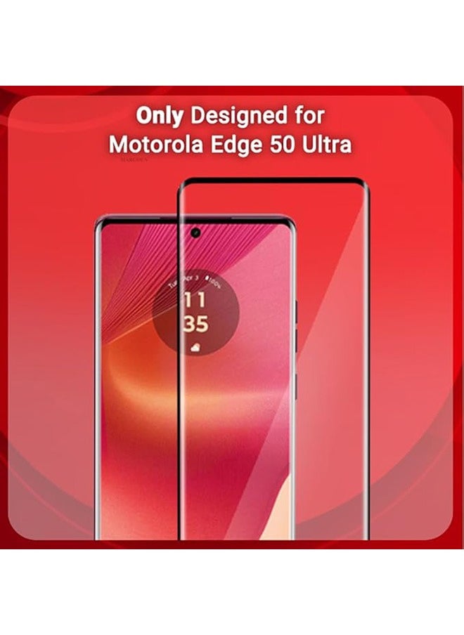 Generic - 2 Pack Motorola Edge 50 Fusion 5G Screen Protector, 9H Tempered Glass Screen Protector for Motorola Edge 50 Fusion, Premium 3D Curved Edge Guard Film, Case Friendly, Anti-Scratch Film (Edge Adhesive) - Image 1