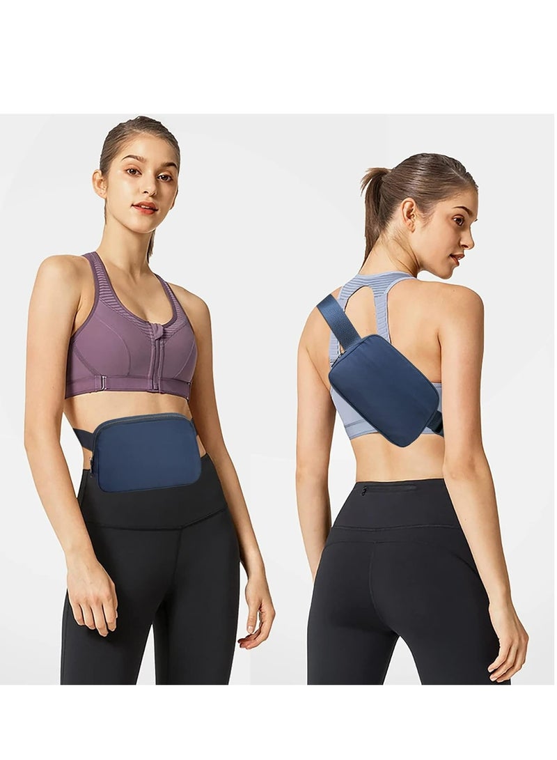 Oasisgalore Fanny Packs for Women Men, Fashion Waist Bag Adjustable Mini Crossbody Belt Bag for Running, Blue  - Image 2