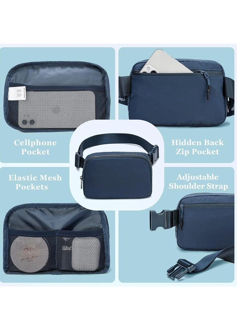 Oasisgalore Fanny Packs for Women Men, Fashion Waist Bag Adjustable Mini Crossbody Belt Bag for Running, Blue  - Image 3