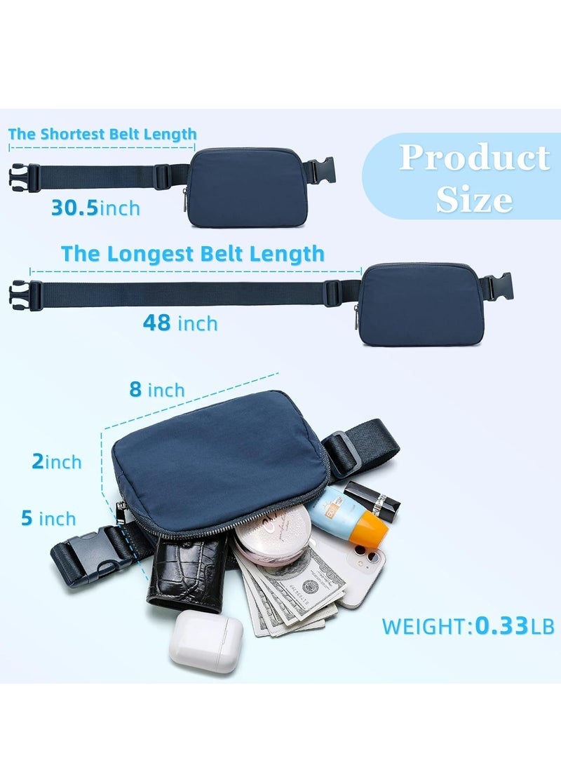 Oasisgalore Fanny Packs for Women Men, Fashion Waist Bag Adjustable Mini Crossbody Belt Bag for Running, Blue  - Image 4