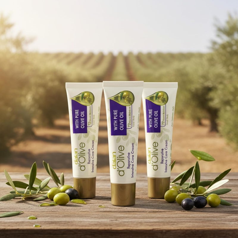 Dalan 3 x Mini Dalan d Olive Intensive Hand and Body Moisturising Cream for Dry Skin 20ml