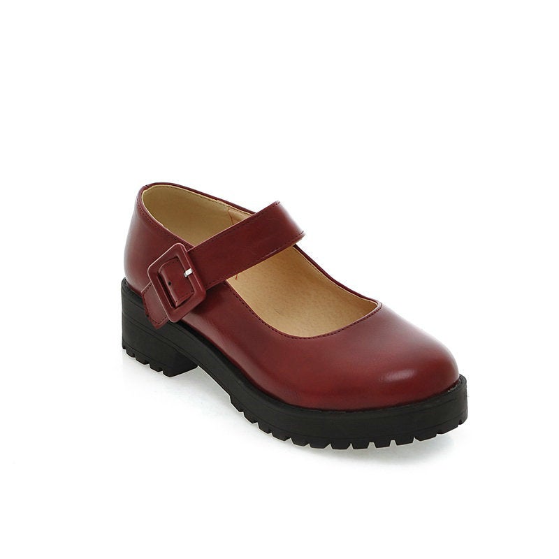 New Single-Layer Shoes Japanese Lolita Low Heel Leather Shoes Student Girl British Jk Retro Single-Layer Shoes Mori Women'S Shoes - Image 2