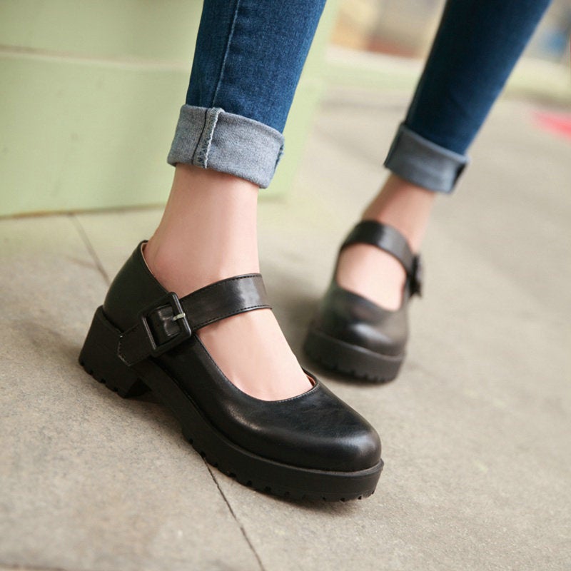 New Single-Layer Shoes Japanese Lolita Low Heel Leather Shoes Student Girl British Jk Retro Single-Layer Shoes Mori Women'S Shoes - Image 5