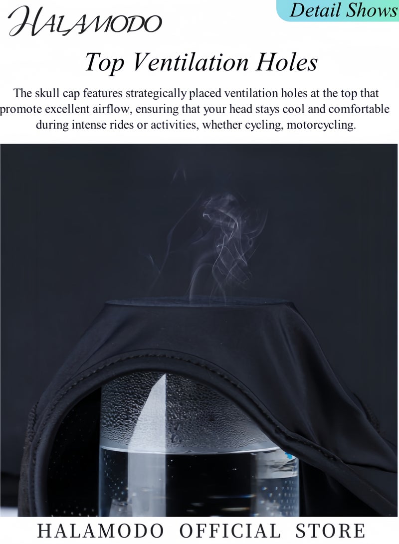 HALAMODO Cooling Skull Caps Helmet Liner Lightweight Mesh Under Helmet Cycling Motorcycle Hard Hat Sweat Liner for Men Women  - Image 3