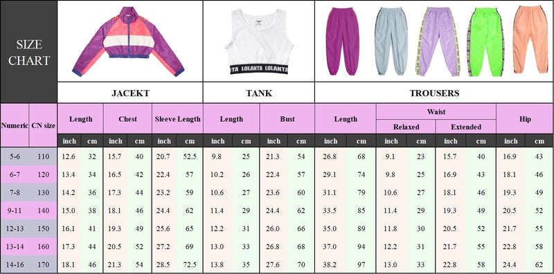 Lolanta Girls Street Dance Clothing Set  Hip Hop Modern Jazz Team Performance Costume  Girls Dance Wear Sets (Rose Red  9-11) - Image 5