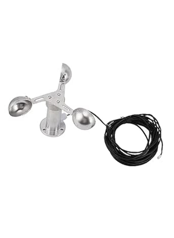 مقياس شدة الرياح ثلاثي الأكواب من سبائك الألومنيوم مع كابل مقاوم للماء لمحطات الأرصاد الجوية - Image 1