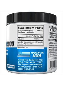 Evlution Pure Vegan L-Glutamine Powder Supplement - Evlution Nutrition Nitric Oxide Booster 5g L Glutamine Supplement for Post Workout Recovery Enhanced Pumps Gut Health Energy and Immunity - Unflavored  - Image 2