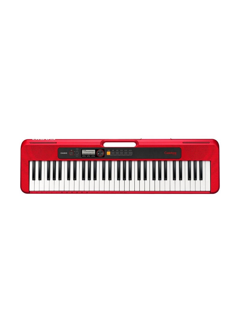Casiotone CT-S200 – 61-Key Portable Keyboard ,400 Tones, 77 Rhythms, LCD Display, Dance Music Mode, USB-MIDI, Stereo Speakers , Includes Power Supply & Music Rest , Red - Image 3
