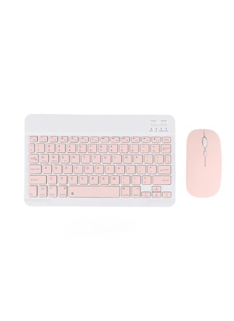 Universal Wireless Bluetooth Keyboard And Mouse Set PINK 27x13x3cm