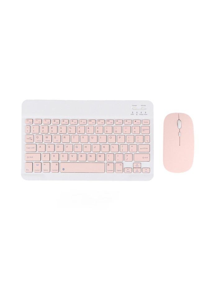 SHOPI Universal Wireless Bluetooth Keyboard And Mouse Set PINK 27x13x3cm  - Image 1