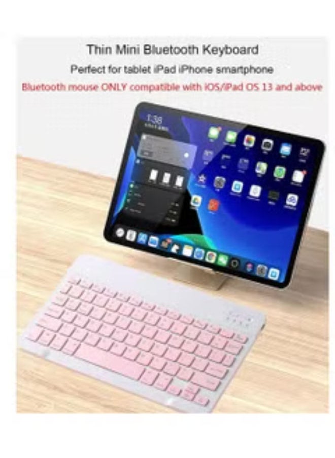 SHOPI Universal Wireless Bluetooth Keyboard And Mouse Set PINK 27x13x3cm  - Image 5