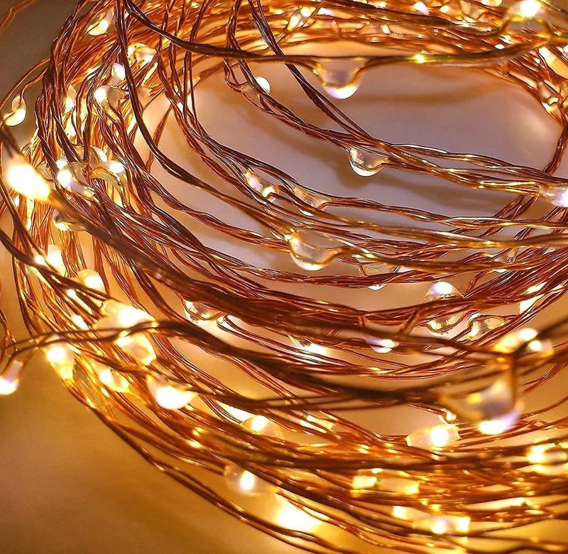 KANABEE Copper Fairy String Lights with USB Powered Led Light for Diwali Christmas Birthday Party Wedding Ceremony Bedroom and Balcony Home Decoration 10 Meters Pack of 1 - Image 2