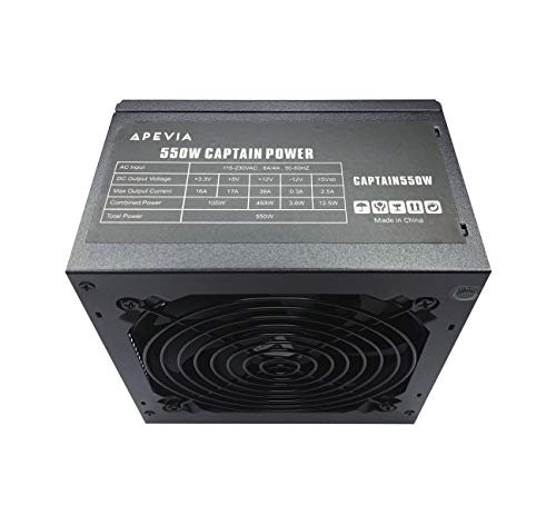 Apevia CAPTAIN550 ATX Power Supply with All Black Cables - Image 4