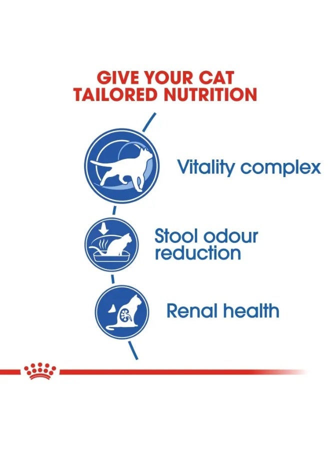 Royal Canin Feline Health Nutrition Indoor 7+ Healthy Aging & Vitality Senior Indoor Dry Cat Food Bag 1.5kg - Image 3