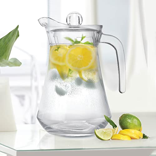 Treo by Milton Conical Fresh 1300 Glass Jug with Lid and Handle, 1 Piece, 1.3 Litre, Transparent | Serve Water | Beverages | Iced Tea | Juices | Cocktail | Milk | Chaas | Shakes - Image 5