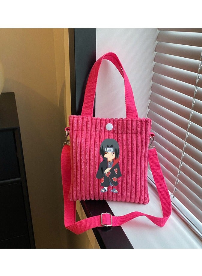 KUYING New Naruto Corduroy Crossbody Bag 