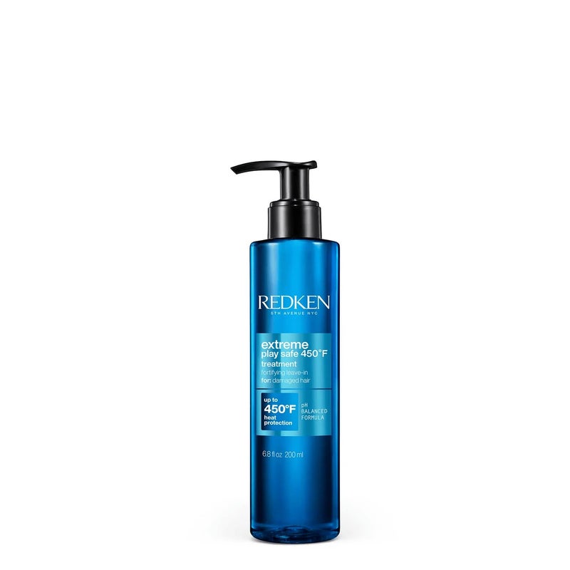 Redken Extreme Play Safe Heat Protectant Spray & Leave In Conditioner| For All Hair Types | Helps Reduce The Appearance of Split Ends | With Tourmaline | 6.8 Fl Oz - Image 1