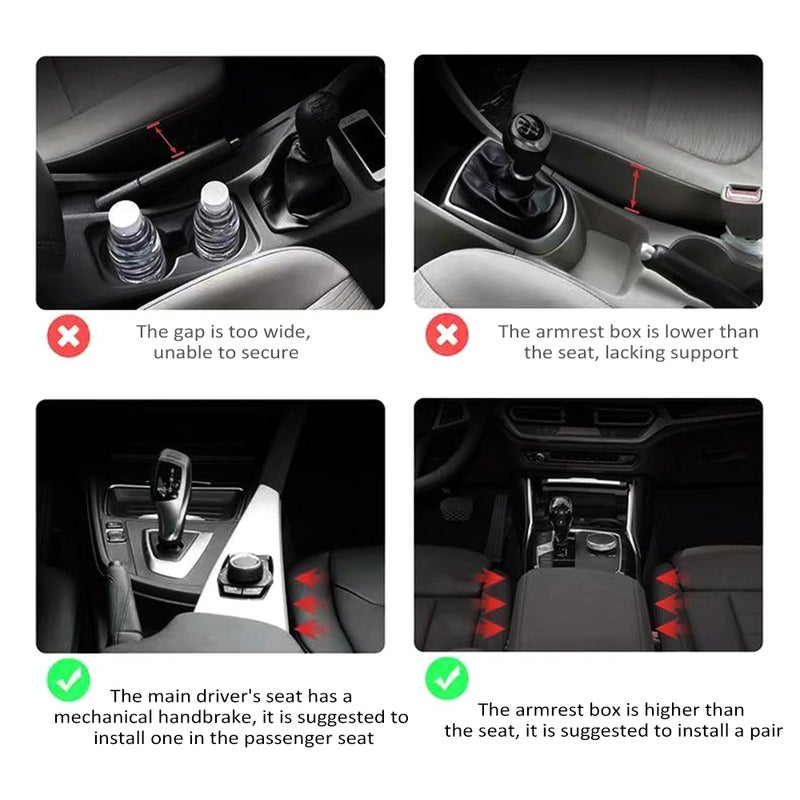 Car Seat Gap Filler Organizer, Multifunctional Leather Car Gap Filler, Auto Console Side Storage Box, Car Front Seat Organizer for Placing Phones, Glasses, Keys, Cards, Black and Red - Image 5