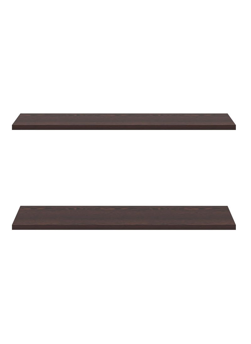 Madhuran Madhuran MDF Wood Wall Mounted Home Decor Shelves Racks Tier 2 Matte Wenge Living Room Bedroom Bathroom Brackets Kitchen Storage Multipurpose Organisers Open Self Tv  - Image 4