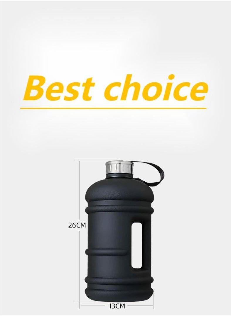 Generic - 2.2L Water Bottle BPA Free Half Gallon Large for Men Women Sports Fitness Perfect for Gym, Home, Office, School and Outdoor Activities Black Jet Water Bottle - Image 1