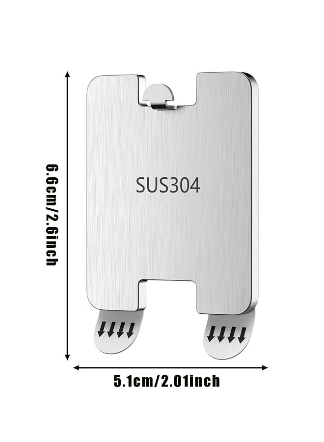 4 Pack Metal Picture Frame Hangers Damage Free Hanging, Picture Hanging Hooks No Damage to Wall Paint, Sawtooth Picture Wall Hangers Without Nails - Image 2