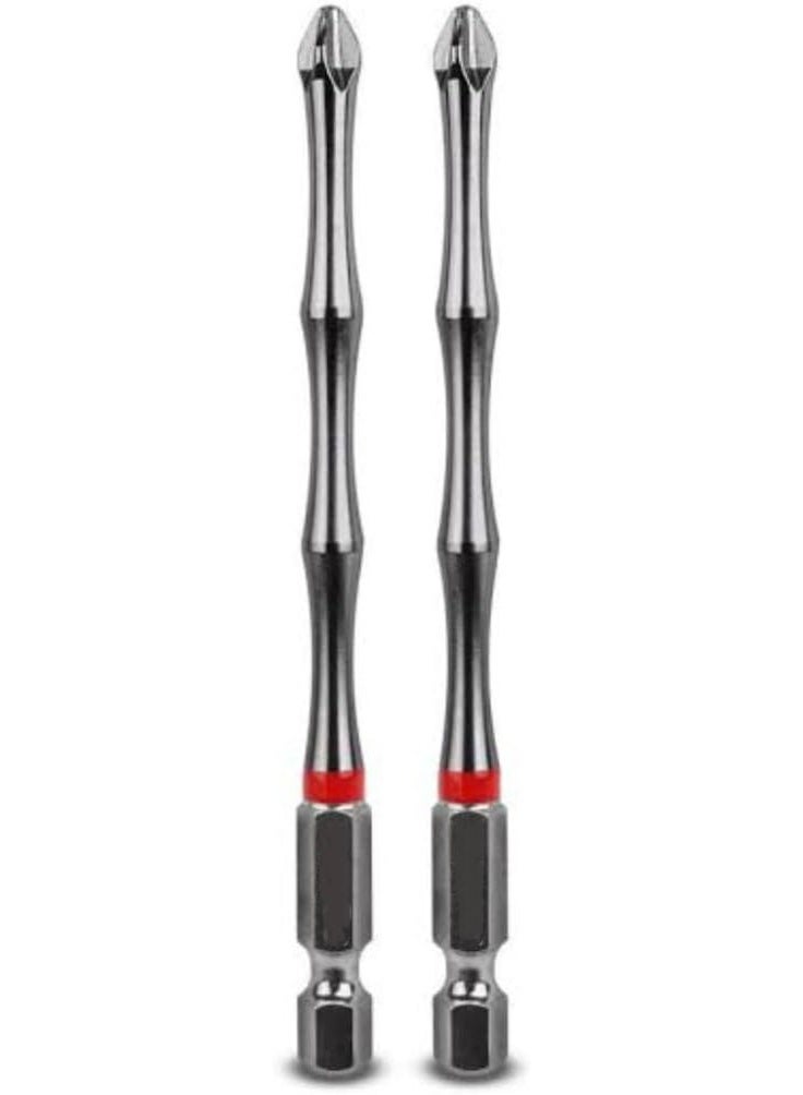 Magnetic Long Screwdriver Bit Set – 10-Piece, Silver Grey, Precision Screwdriver Bits with Magnetic Tip - Image 2